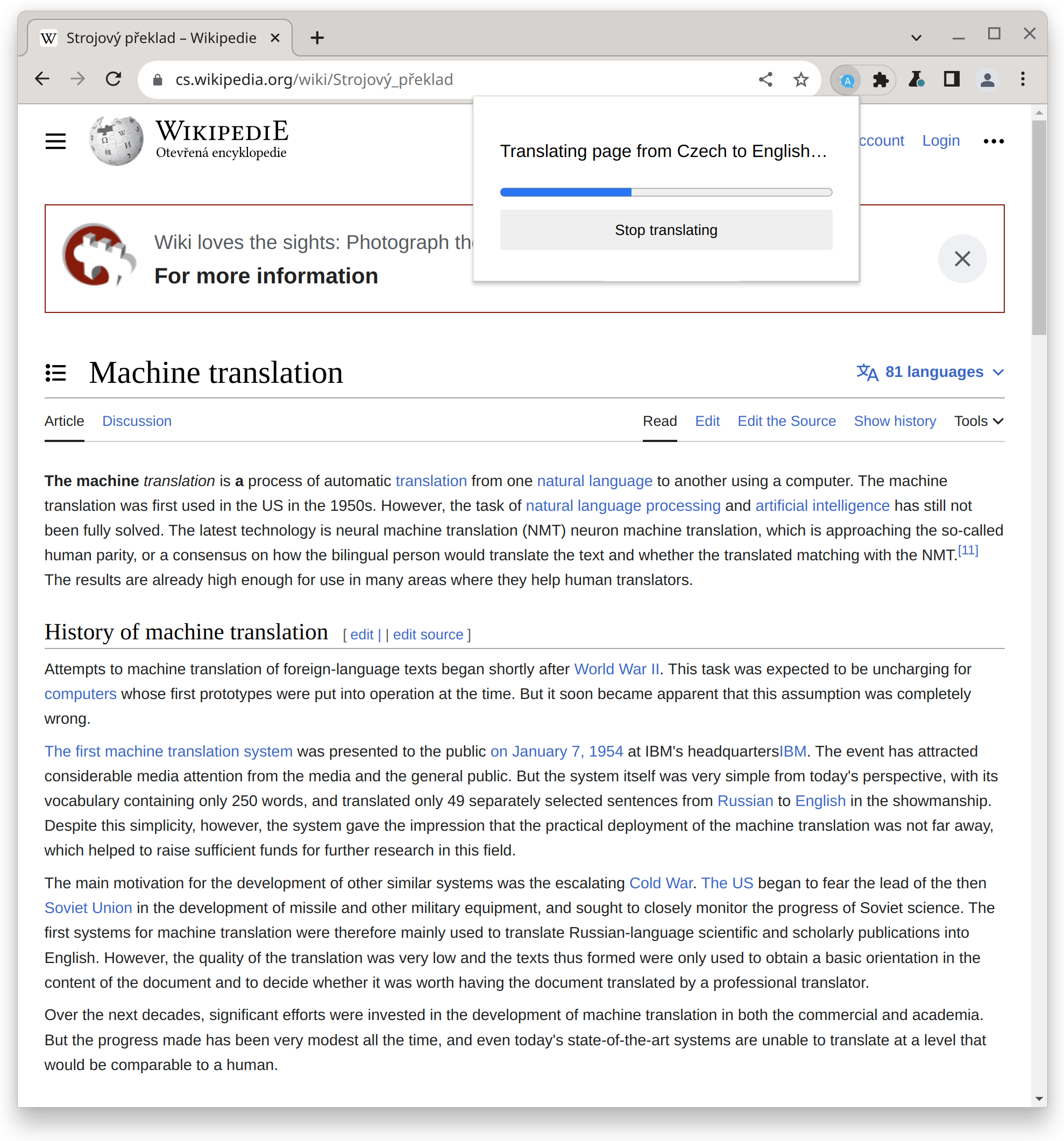 translateLocally for chrome